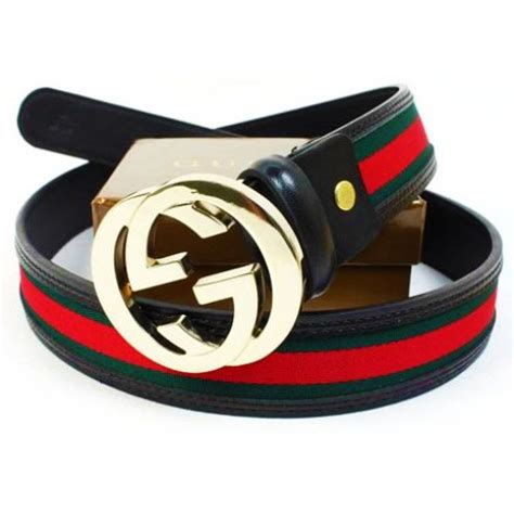 red Gucci belt gold buckle